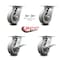 Service Caster 6 Inch Thermoplastic Rubber Swivel Caster Swivel Locks 2 Brakes SCC, 2PK SCC-35S620-TPRRF-BSL-2-SLB-2 - alternate 2